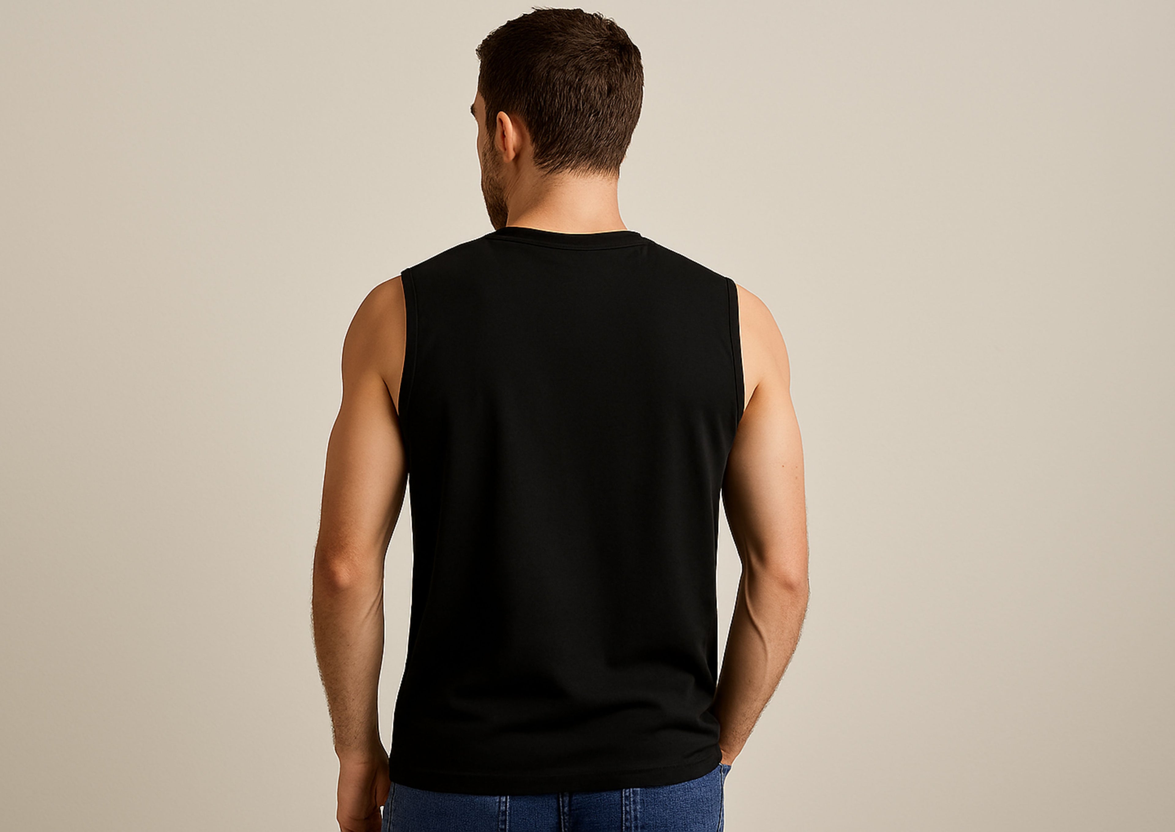 Black Men's Sleeveless T-Shirt